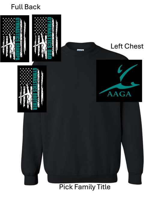 BLACK CREW SWEATSHIRT (YOUTH AND ADULT) aagboostfamily2