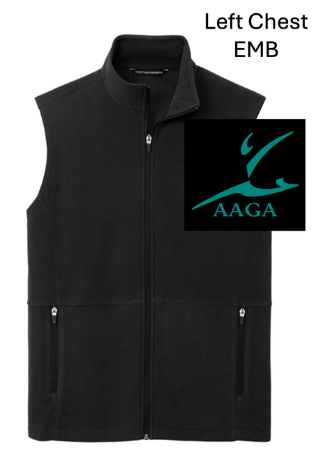BLACK MICROFLEECE VEST (ADULT)  aagboostlcmono