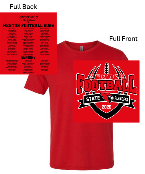 RED SHORT SLEEVE TRIBLEND T-SHIRT (ADULT) menfbplayoff