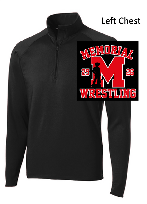 BLACK POLYESTER 1/4 ZIPPER -LONG SLEEVE (ADULT AND LADIES) memwr BLACK POLYESTER 1/4 ZIPPER -LONG SLEEVE (ADULT AND LADIES) memwr