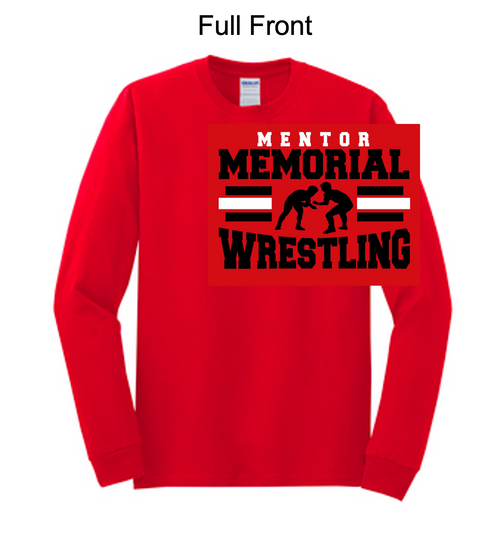 RED LONG SLEEVE T-SHIRT (YOUTH AND ADULT) memwr