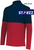 NAVY AND RED POLYESTER LIGHT WEIGHT 1/4 ZIPPER (ADULT AND LADIES) starzzlc