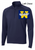 NAVY POLYESTER 1/4 ZIPPER -LONG SLEEVE (ADULT AND LADIES)  wickelemlc