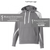 CHARCOAL WITH WHITE COTTON/POLYESTER FLEECE HOOIDE (ADULT) marian