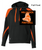 BLACK WITH ORANGE COTTON/POLYESTER FLEECE HOOIDE (YOUTH AND ADULT) lanfblanc