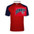 RED WITH NAVY SHORT SLEEVE POLYESTER SHIRT (YOUTH AND ADULT) starzz