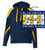 NAVY WITH GOLD COTTON/POLYESTER FLEECE HOOIDE (YOUTH AND ADULT) wickbandinstru