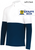 WHITE AND NAVY LIGHTWEIGHT POLYESTER 1/4 ZIPPER (ADULT AND LADIES) wicksocboylc
