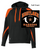BLACK WITH ORANGE COTTON/POLYESTER FLEECE HOOIDE (YOUTH AND ADULT) emsfb