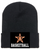 BLACK KNIT BEANIE HAT (ONE SIZE) emsbbbmono