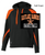 BLACK WITH ORANGE COTTON/POLYESTER FLEECE HOODIE (YOUTH AND ADULT) emsbbb