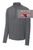 CHARCOAL GREY HEATHER POLYESTER 1/4 ZIPPER -LONG SLEEVE (ADULT AND LADIES)  garfieldprelc
