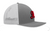 GRAPHITE AND WHITE BASEBALL HAT  (3 SIZES)  harbase