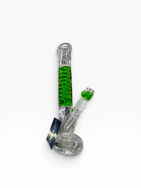 Metrix Glass Freezable Glycerin Coil Straight Tube Bong.