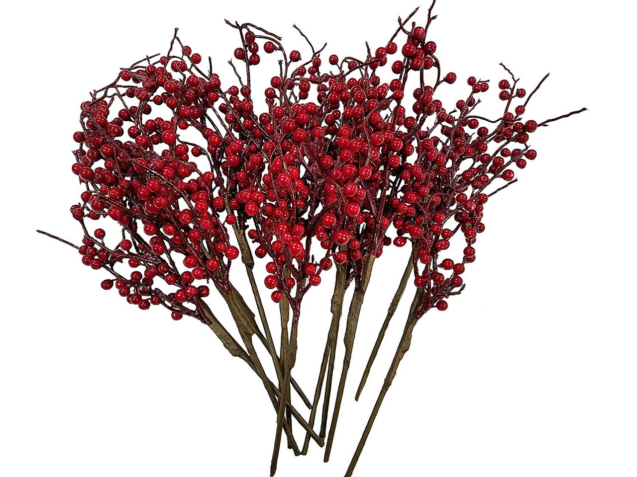 CraftMore Set of 12 Red Berry Picks 16 Inch