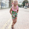 Girls Jumpsuit Shabby Chic Floral Spring Summer Romper