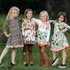 AnnLoren Little & Big Girls Long Sleeve Leopard Rose Fall Floral Dress Boutique