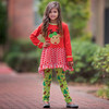 AnnLoren Girls Christmas Reindeer Tunic and Holiday Legging Set