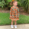 AnnLoren Baby Big Girls Boutique Fall Thanksgiving Floral Cotton Winter Dress