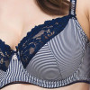 Unlined Full Figure Lace Bra Lauma Navy