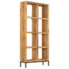 Solid Mango Wood Bookshelf 31.5"x9.8"x68.9"
