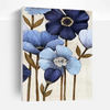 Blue Velvet Flowers Paint By Number Painting Set