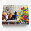 Cat in the Garden Paint By Number Painting Set