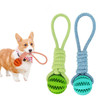 Rubber Ball Chew Toy with Cotton Rope | Dog Toy