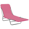 2x Folding Sun Lounger Steel and Fabric Garden Lounge Seat Multi Colors