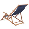 Folding Beach Chair Fabric Wood Frame Outdoor Seat Lounge Multi Colors