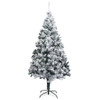 Artificial Christmas Tree with Flocked Snow PVC Holiday Multi Sizes