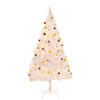 Artificial Christmas Tree w/Baubles and LEDs White Holiday Multi sizes