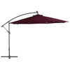 vidaXL Cantilever Umbrella with LED Lights Garden Patio Sunshade Multi Colors