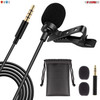 5 Core Lavalier Microphone Clip On • Professional Grade 3.5mm Lapel Mic • Omnidirectional Lav Mic