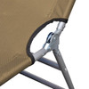 Folding Sun Lounger Steel and Fabric Garden Lounge Seat Multi Colors
