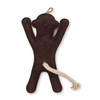 Sustainable Natural Leather Monkey Chew Toy for Dogs