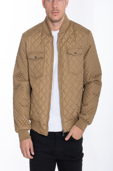 DIAMOND STITCH BOMBER