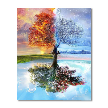 Four Seasons Tree Paint By Numbers Painting Kit