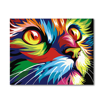 Colorful Cat Paint By Numbers Painting Kit