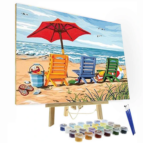 Beach Chairs Paint By Number Painting Set