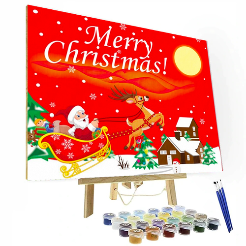 Christmas Greeting Card Paint By Numbers Painting Kit