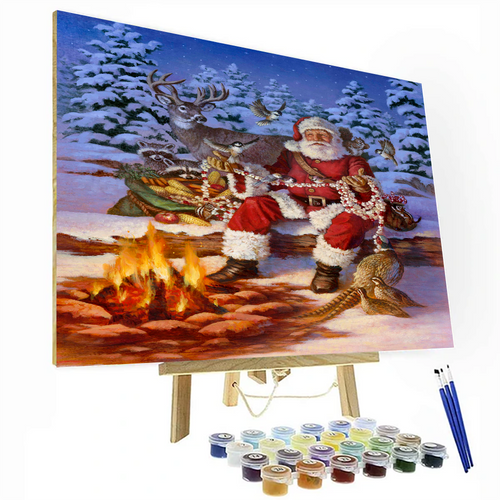 Christmas Campfire Paint By Number Painting Set