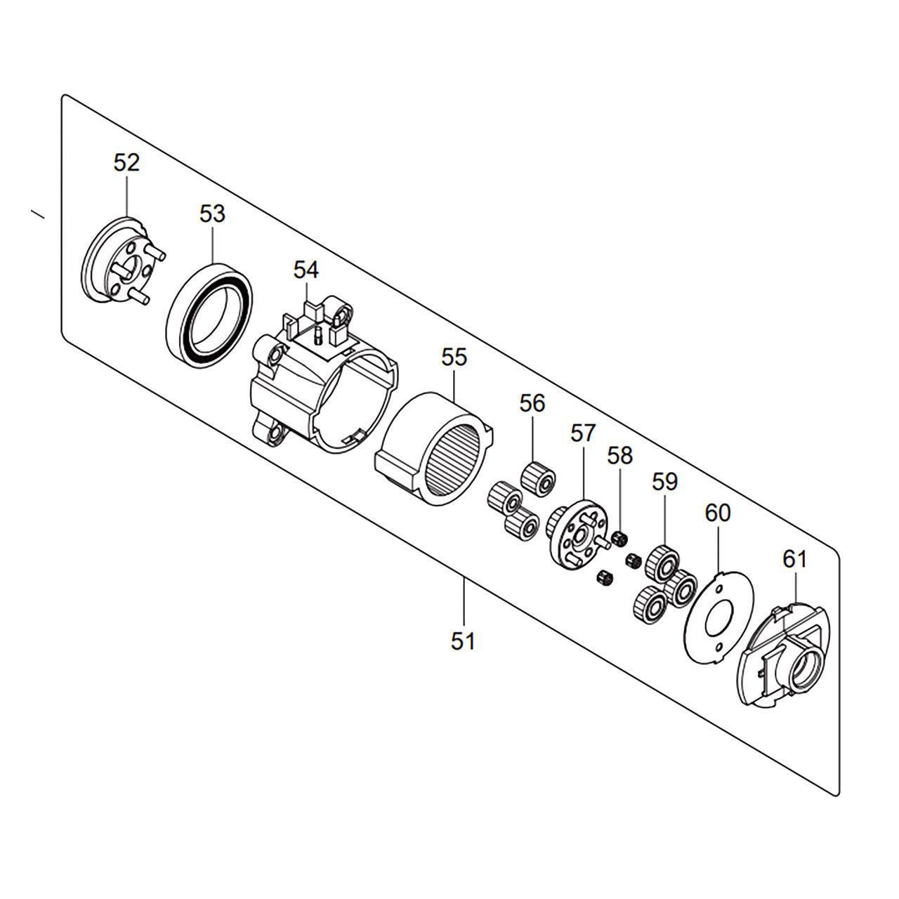 Makita 123935-9 - GEAR ASSEMBLY H DFT085F - Genuine Part