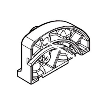 319866-0 - REAR ANGULAR PLATE XSH10 - Makita Original Part