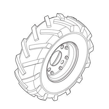 141G99-9 - TIRE 330 R ASSY XUC04 - Makita Original Part