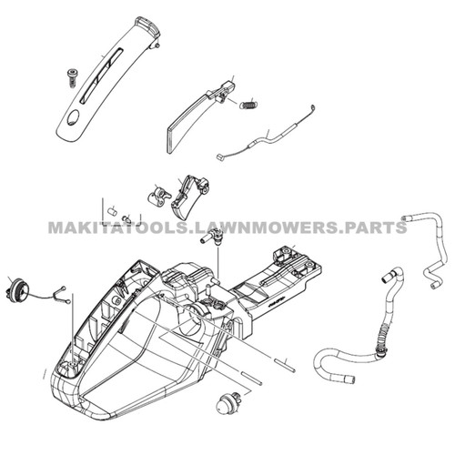 131114180 FUEL TANK SET RED EA5600F Makita Original Part Power