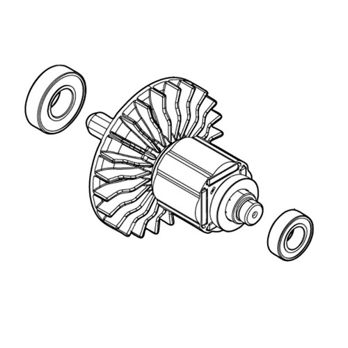 519691-1 - ROTOR ASSEMBLY GWT08 - Makita Original Part