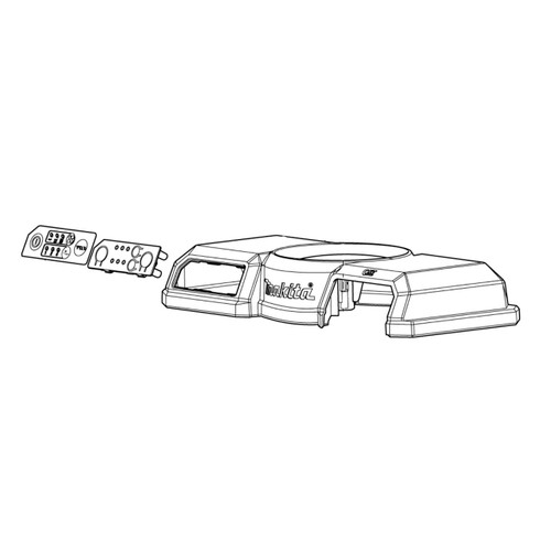 TE00000449 - UPPER BASE BLUE CF001G - Makita Original Part