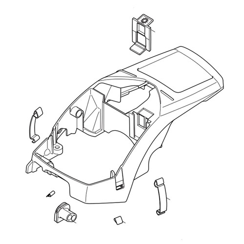 126367-9 - CYLINDER COVER ASSY - EA3601F - Makita - Image 1