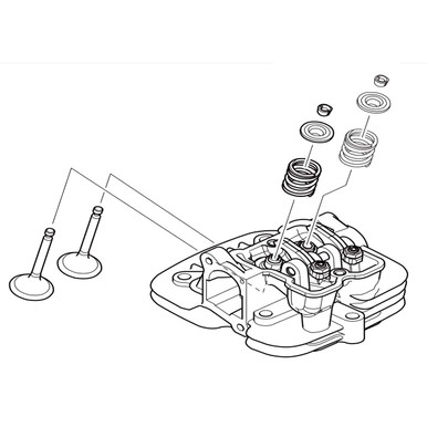 Makita 198224-1 - CYLINDER HEAD SET - Genuine Part
